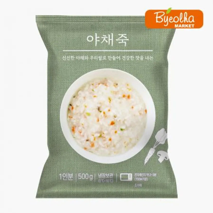 새싹푸드 야채죽 500g x10개_업소용 가정용 식당용 죽 병원죽 간편식 즉석죽 이미지