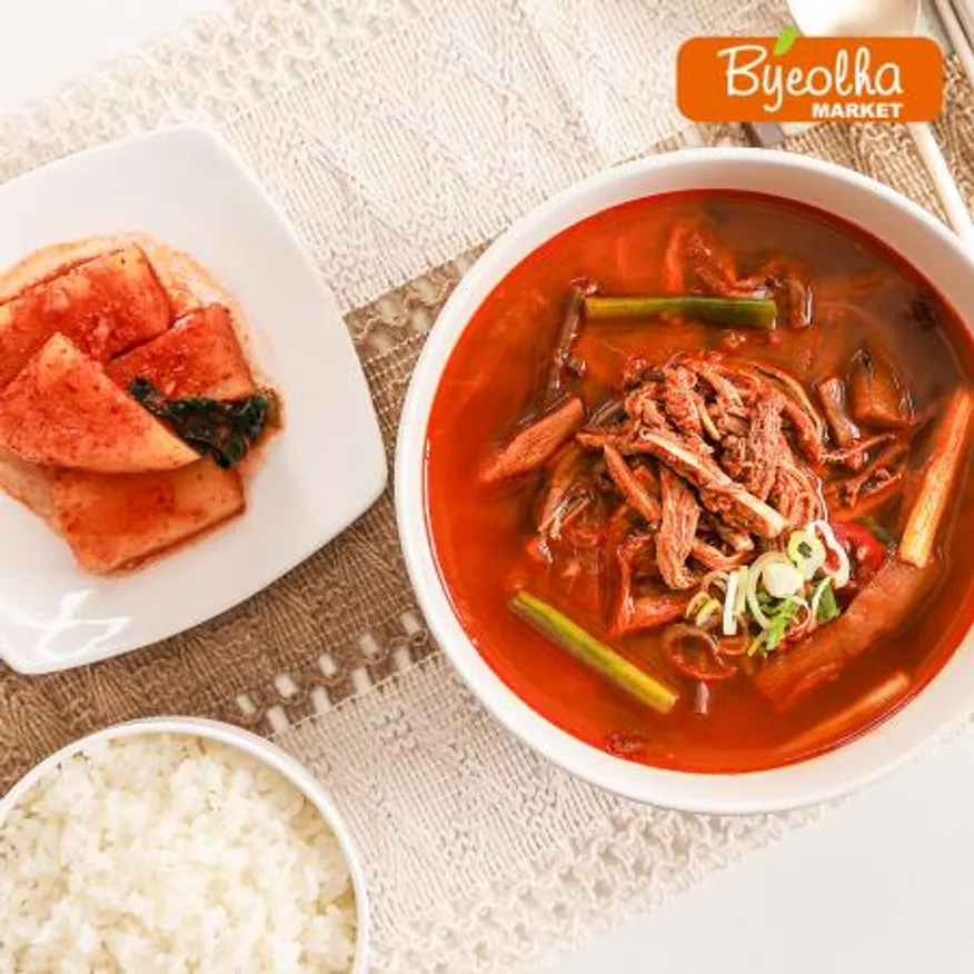 춘풍접객 육개장 600g x25개 / (1박스)_업소용 가정용 식당용 냉동 원팩 밀키트 간단요리 간편식 이미지