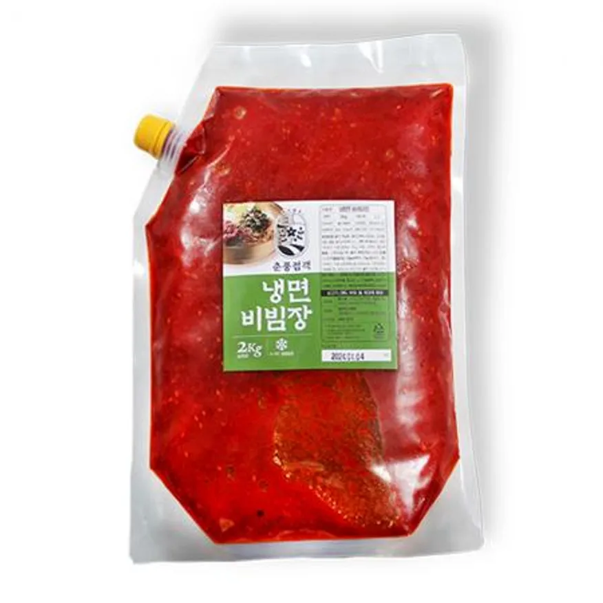 춘풍접객 냉면 비빔장 2kg x6개 / (1박스)_업소용 대용량 식당용 냉면소스 냉면양념장 물냉면 비빔냉면 막국수 이미지