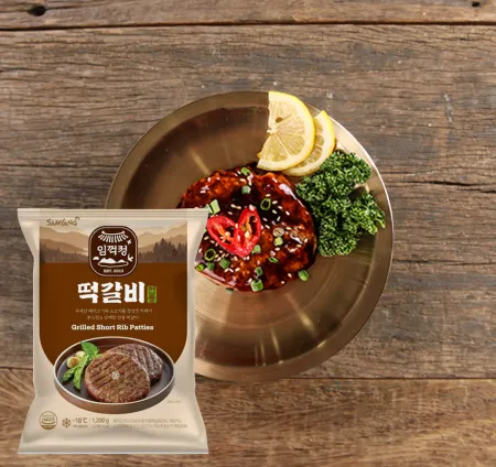 삼양 임꺽정 떡갈비 1.2kg x8개 / (1박스)_업소용 대용량 식당용 급식용 사이드메뉴 이미지