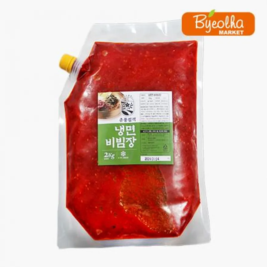 춘풍접객 냉면 비빔장 2kg_업소용 대용량 식당용 냉면소스 냉면양념장 물냉면 비빔냉면 막국수 이미지