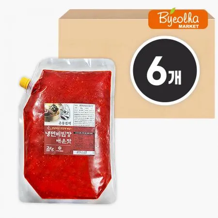 춘풍접객 냉면 비빔장 매운맛 2kg x6개 / (1박스)_업소용 대용량 식당용 냉면소스 냉면양념장 물냉면 비빔냉면 막국수