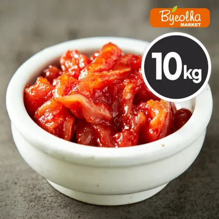 반찬단지 오징어젓 10kg_업소용 대용량 식당용 수입 젓갈 오징어젓갈 반찬 밑반찬 절임 이미지