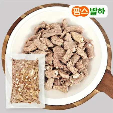 팜스별하 삶은 돼지 곱창 슬라이스 2kg_국밥고기 재료 특수부위 업소용 대용량 이미지