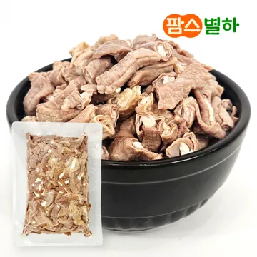 팜스별하 삶은 돼지 곱창 슬라이스 2kg_국밥고기 재료 특수부위 업소용 대용량