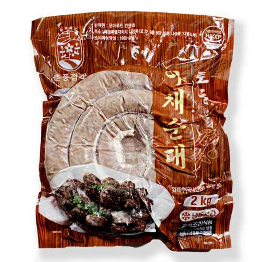 춘풍접객 토종 야채 순대 2kg_업소용 대용량 식당용 순대볶음 순대국 순대요리 야채순대 분식 이미지