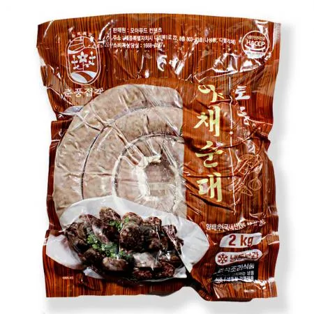 춘풍접객 토종 야채 순대 2kg_업소용 대용량 식당용 순대볶음 순대국 순대요리 야채순대 분식 이미지