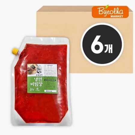 춘풍접객 냉면 비빔장 2kg x6개 / (1박스)_업소용 대용량 식당용 냉면소스 냉면양념장 물냉면 비빔냉면 막국수
