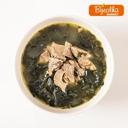 춘풍접객 한우 미역국 600g x25개 / (1박스)_업소용 가정용 식당용 냉동 원팩 밀키트 간단요리 간편식 이미지