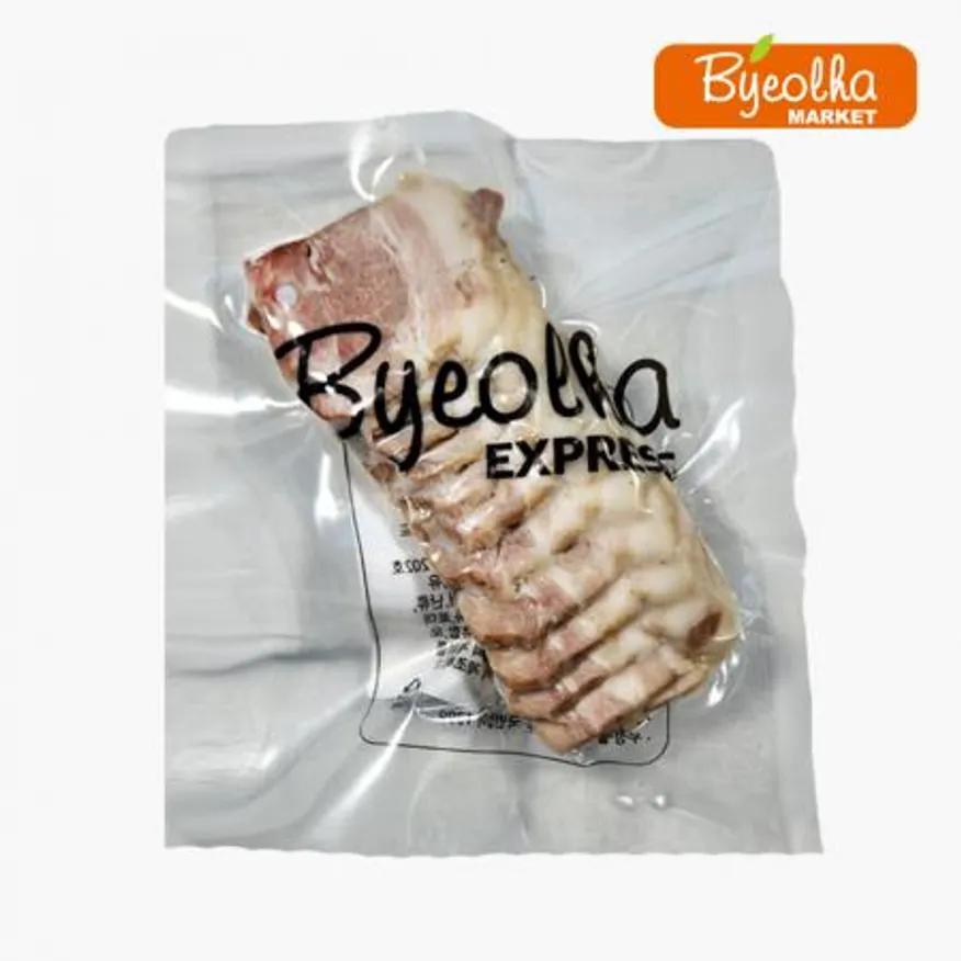 별하 한방 삼겹살 수육 150g_업소용 대용량 식당용 보쌈 냉동 1인분 개별포장 술안주 슬라이스 이미지