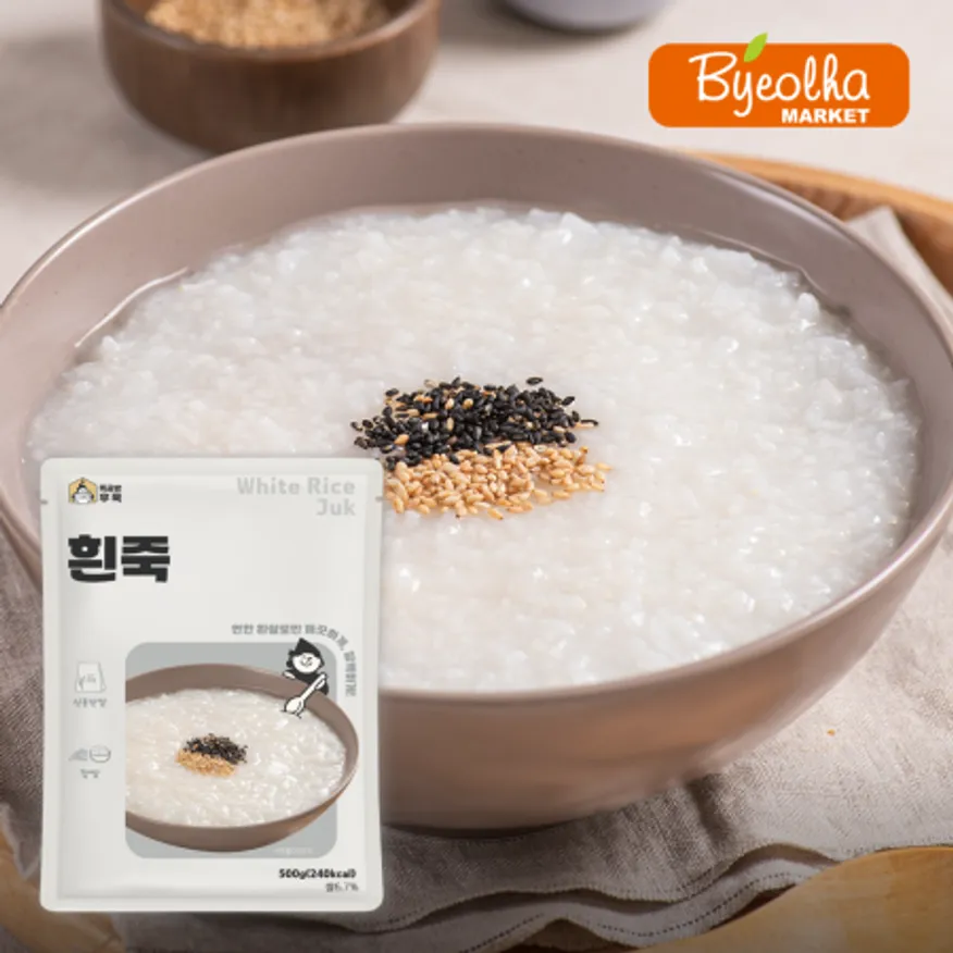 죽공방후룩 흰죽 500g_냉장 간편식 식사대용 건강식 내시경식단 이미지