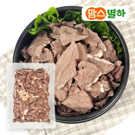 팜스별하 삶은 돼지 염통 슬라이스 2kg x 5개 (1박스)_국밥고기 재료 특수부위 이미지