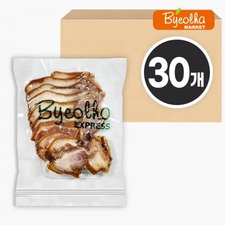 바로 별하 앞다리 순살 족발 150g x30개 / (1박스)_업소용 대용량 식당용 무뼈 냉동 1인분 개별포장 술안주 슬라이스