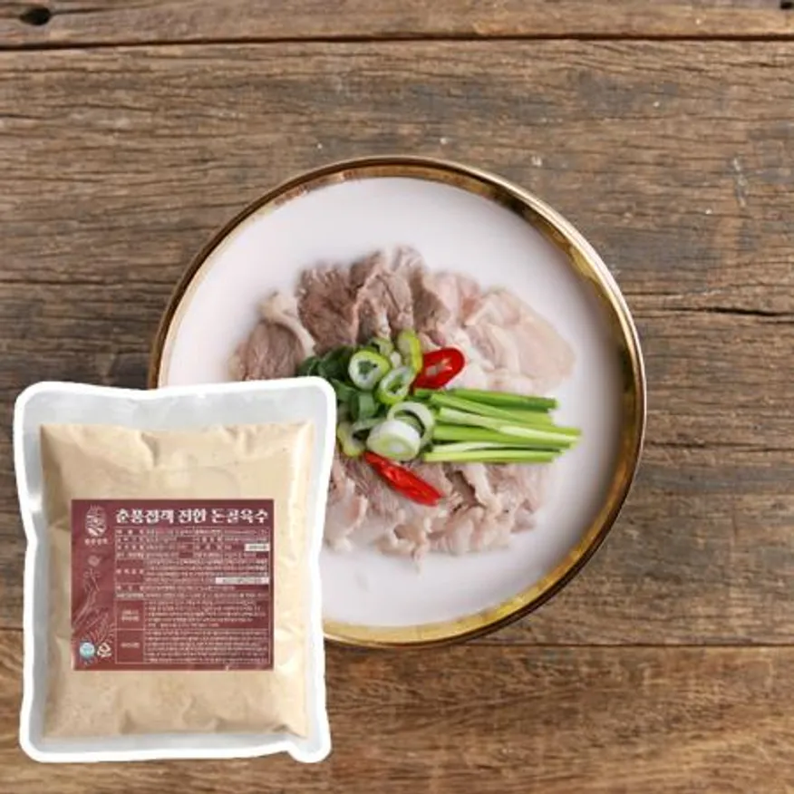 춘풍접객 진한 돼지 사골육수 1kg_업소용 대용량 식당용 농축액 액기스 국밥육수 육수 찌개 순대국 돈골육수 이미지