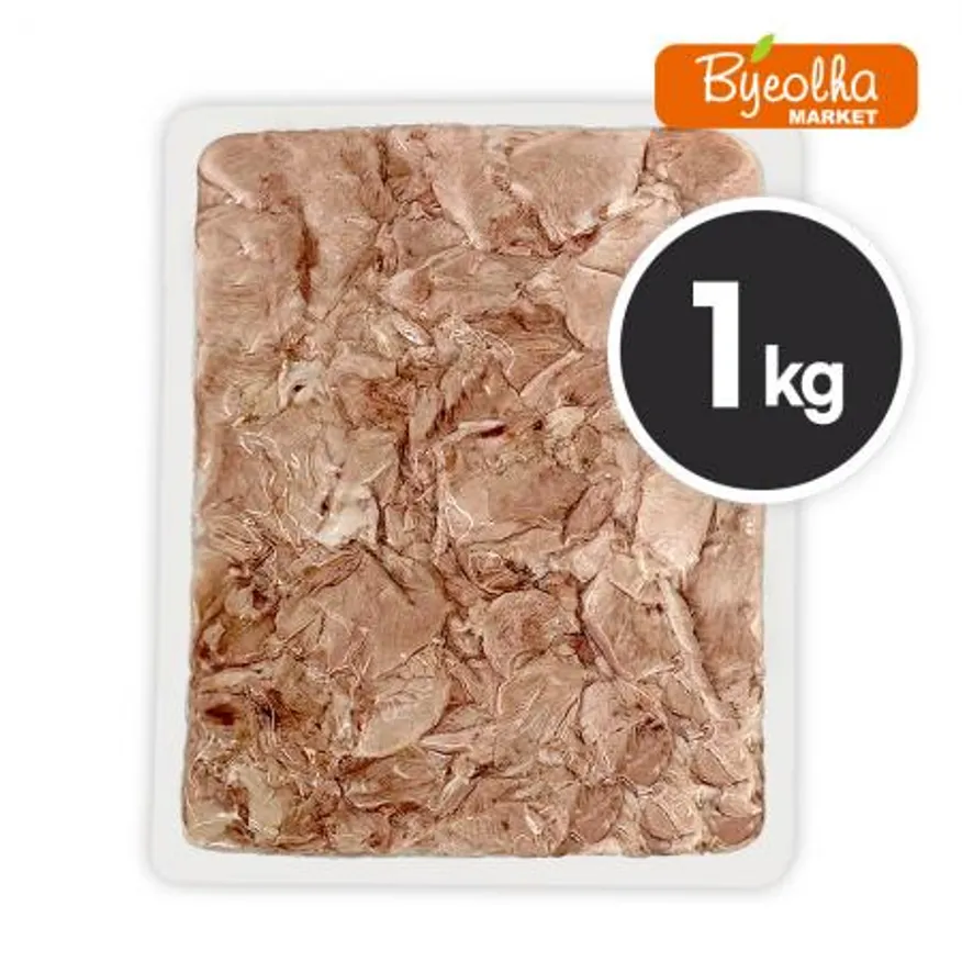 춘풍접객 삶은 돼지 사태 슬라이스 1kg_국밥용 업소용 가정용 대용량 식당용 냉동 수육 이미지