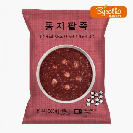 새싹푸드 동지팥죽 500g x10개_업소용 가정용 식당용 죽 병원죽 간편식 즉석죽 이미지