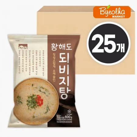 고향식품 옛맛 황해도 되비지탕 600g x25개 / (1박스)_업소용 가정용 식당용 냉동 원팩 밀키트 간단요리 간편식