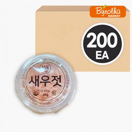 우성 새우젓 실링컵 30g x200개_업소용 대용량 식당용 일회용 포장용 배달용 새우젓갈 국밥
