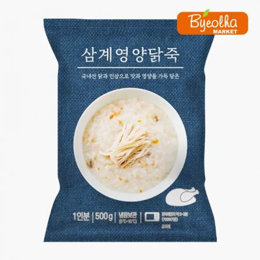 새싹푸드 삼계영양닭죽 500g x10개_업소용 가정용 식당용 죽 병원죽 간편식 즉석죽 이미지
