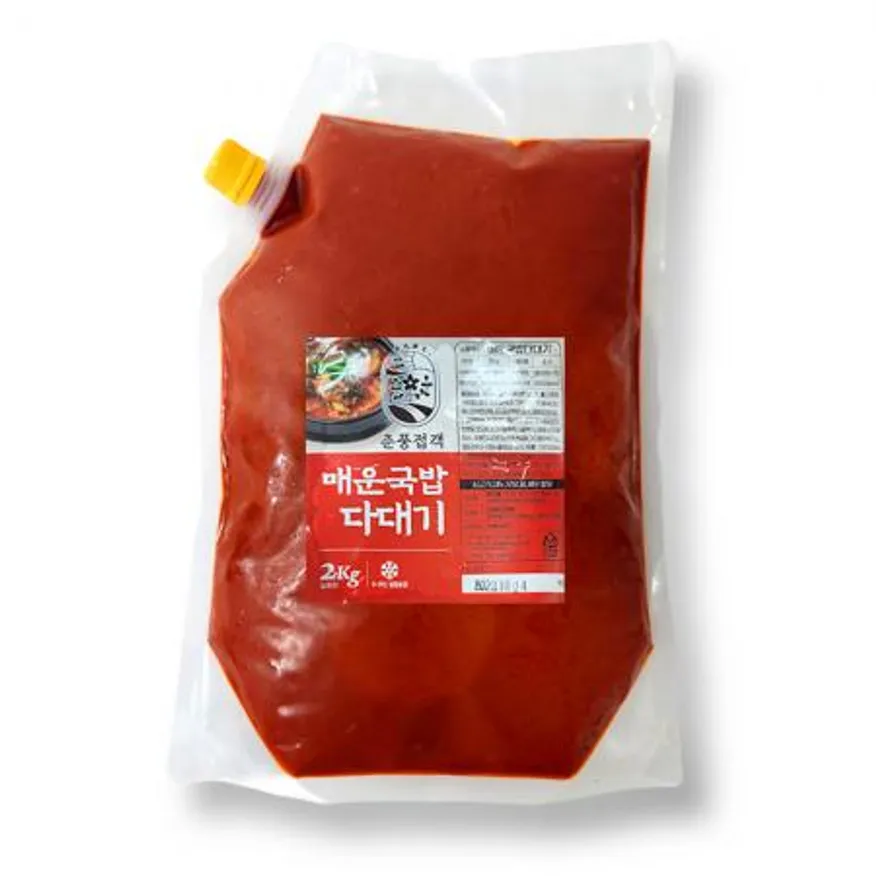 춘풍접객 국밥용 다대기 매운맛 2kg x6개 / (1박스)_업소용 대용량 식당용 국밥 양념장 소스 순대국 전골 탕 해장국 이미지