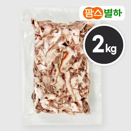 팜스별하 귀 없는 프리미엄 삶은 돼지 머릿고기 슬라이스 2kg_국밥고기 재료 특수부위 이미지
