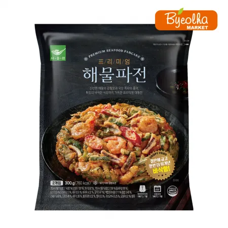사옹원 부침명장 프리미엄 해물파전 300g x10개 (1박스) 명절 제사 제수 음식 간식 전 요리 부침개 야식 안주 파전 이미지