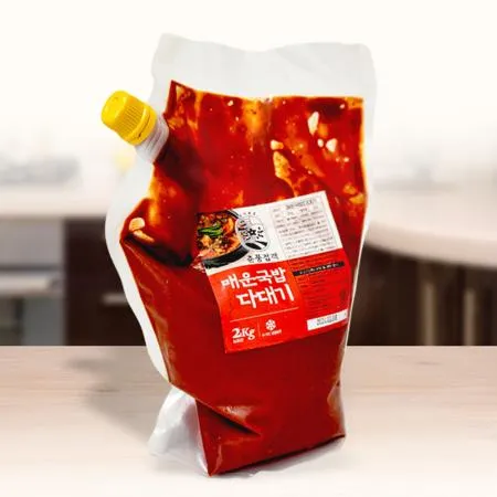 춘풍접객 국밥용 다대기 매운맛 2kg x6개 / (1박스)_업소용 대용량 식당용 국밥 양념장 소스 순대국 전골 탕 해장국 이미지