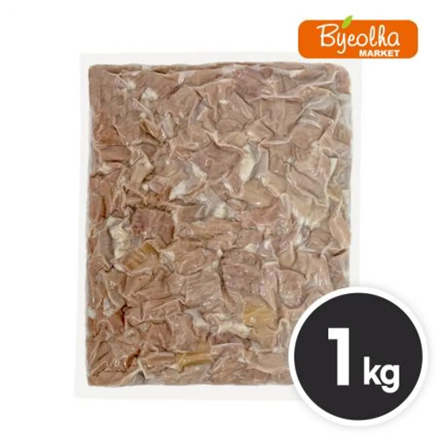 춘풍접객 삶은 돼지 소창 곱창 슬라이스 1kg_국밥용 업소용 가정용 대용량 식당용 냉동 돼지 부속물 이미지