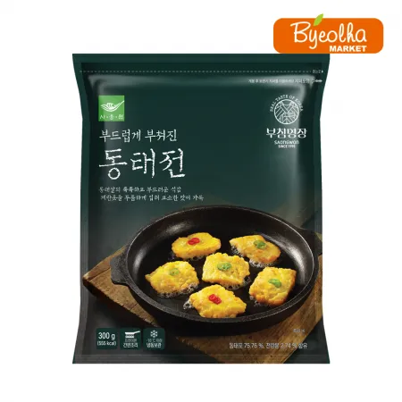 사옹원 부침명장 동태전 300g x10개 (1박스) 명절 제사 제수 전 음식 간식 부침개 냉동 간편 생선전 야식 안주 이미지