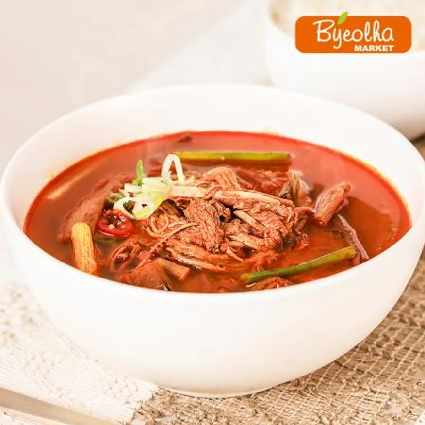 춘풍접객 육개장 600g x25개 / (1박스)_업소용 가정용 식당용 냉동 원팩 밀키트 간단요리 간편식 이미지