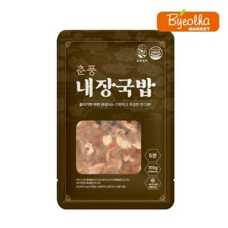 춘풍접객 춘풍 내장국밥 155g / 1인분 밀키트 국밥 해장국 / 캠핑음식 캠핑요리 캠핑밀키트 / 냉동국밥 순대국 이미지