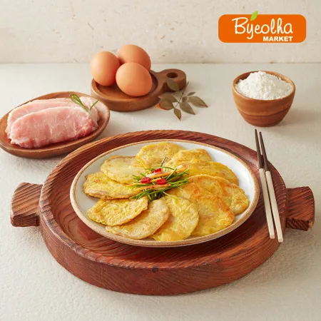 사옹원 한돈 육전 1kg x 5개 (1박스)_명절 제사 음식 막걸리 안주 반찬 대용량 업소용 이미지