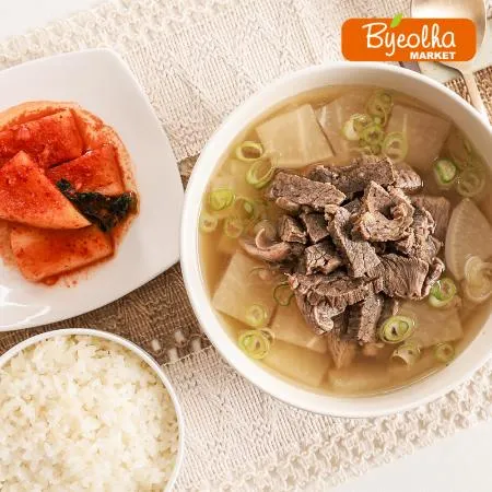 춘풍접객 한우 무국 600g x25개 / (1박스)_업소용 가정용 식당용 냉동 원팩 밀키트 간단요리 간편식 이미지