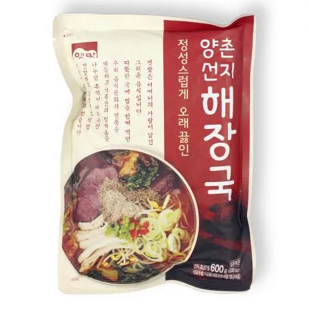 고향식품 옛맛 양촌 선지해장국 600g x12개 / (1박스)_업소용 가정용 식당용 냉동 원팩 밀키트 간단요리 간편식 이미지
