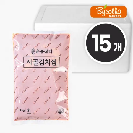 춘풍접객 시골 김치찜 1kg 업소용 대용량 냉동 간편조리 돼지고기 등갈비 김치찌개 베이스 소스 원팩 밀키트