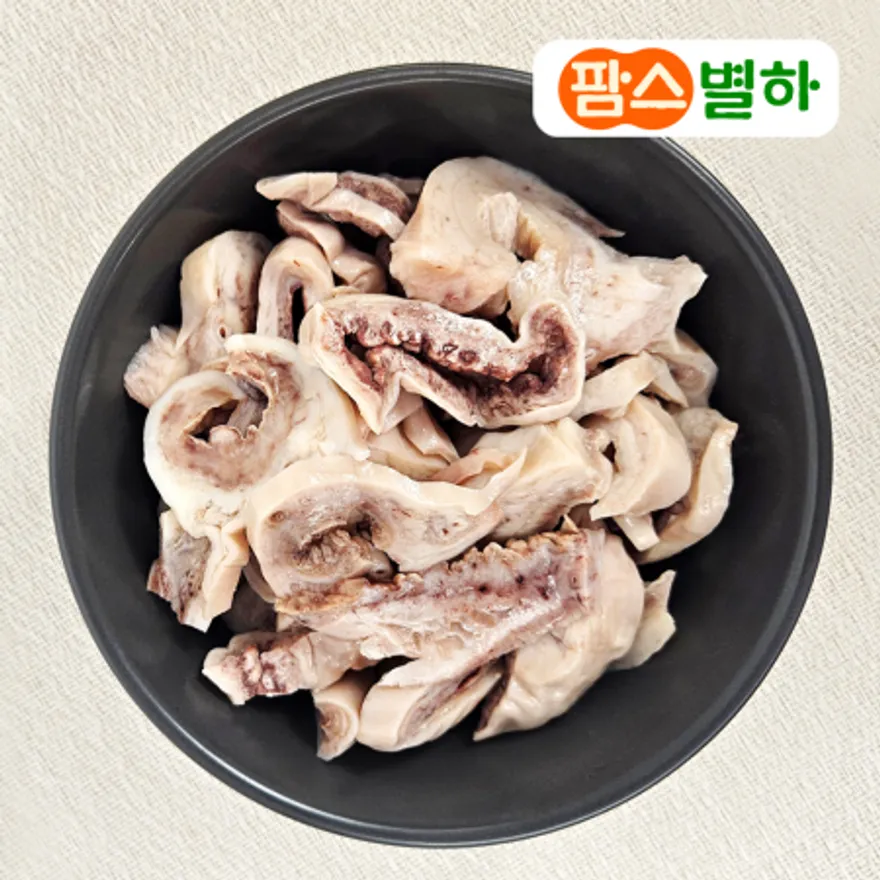 팜스별하 삶은 돼지 애기보 암뽕 슬라이스 2kg_국밥고기 재료 특수부위 업소용 대용량 이미지