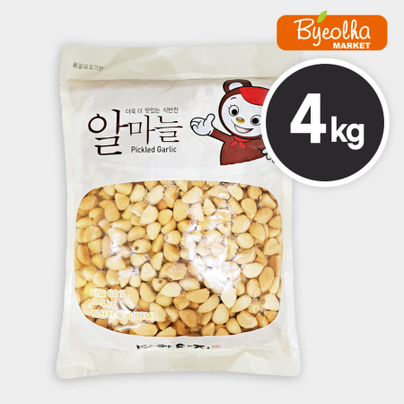 반찬단지 알마늘지 4kg_업소용 대용량 식당용 밑반찬 마늘 마늘절임 장아찌 초절임마늘
