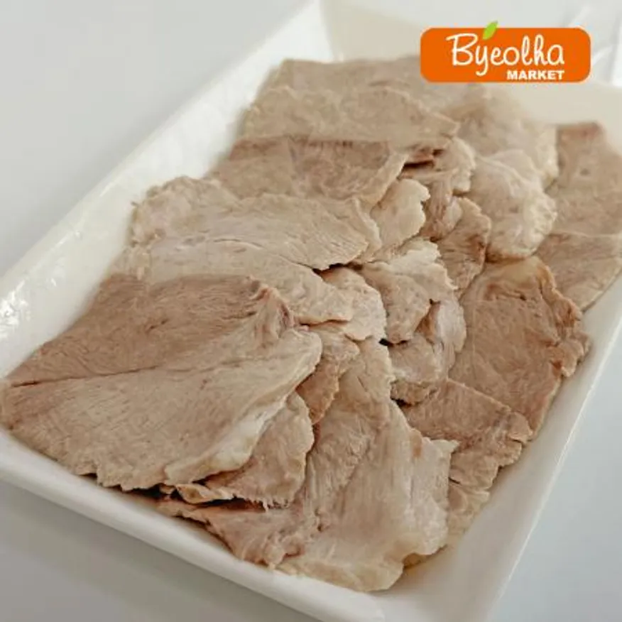 춘풍접객 삶은 돼지 사태 슬라이스 1kg x10개 / (1박스)_국밥용 업소용 대용량 식당용 냉동 수육 이미지