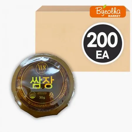 우성 쌈장 실링컵 30g x200개_업소용 대용량 식당용 일회용 포장용 배달용 국밥 고기 삼겹살 구이 양념