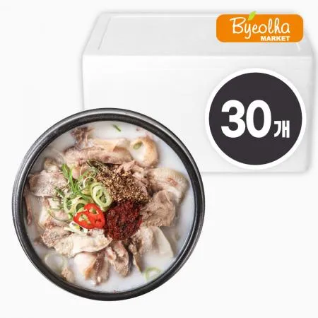 춘풍접객 춘풍 돼지국밥 155g (30개) / 대용량 1인분 밀키트 국밥 해장국 / 캠핑음식 캠핑요리 캠핑밀키트 / 냉동국밥 순대국