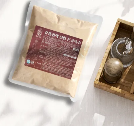 춘풍접객 진한 돼지 사골육수 1kg x10개 / (1박스)_업소용 대용량 식당용 농축액 액기스 국밥육수 육수 찌개 순대국 돈골육수 이미지