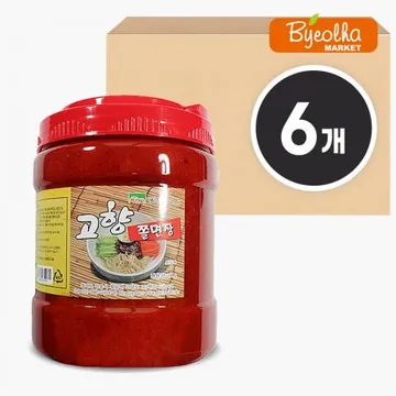 고향식품 옛맛 쫄면장 2kg x6통 / (1박스)_업소용 대용량 식당용 쫄면소스 비빔국수 막국수 쫄면 다대기 양념장