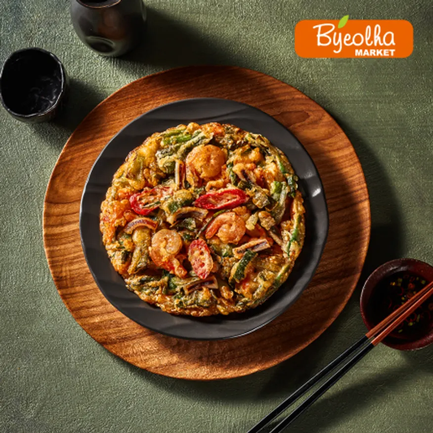 사옹원 부침명장 프리미엄 해물파전 300g x10개 (1박스) 명절 제사 제수 음식 간식 전 요리 부침개 야식 안주 파전 이미지