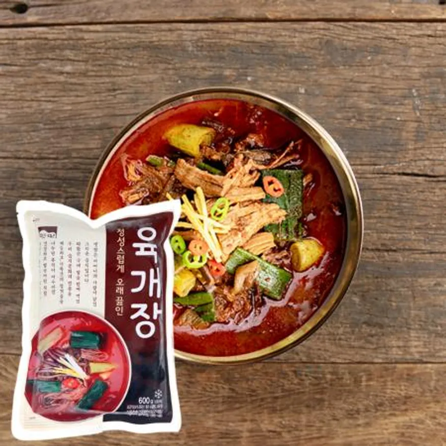 고향식품 옛맛 육개장 600g x25개 / (1박스)_업소용 가정용 식당용 냉동 원팩 밀키트 간단요리 간편식 이미지