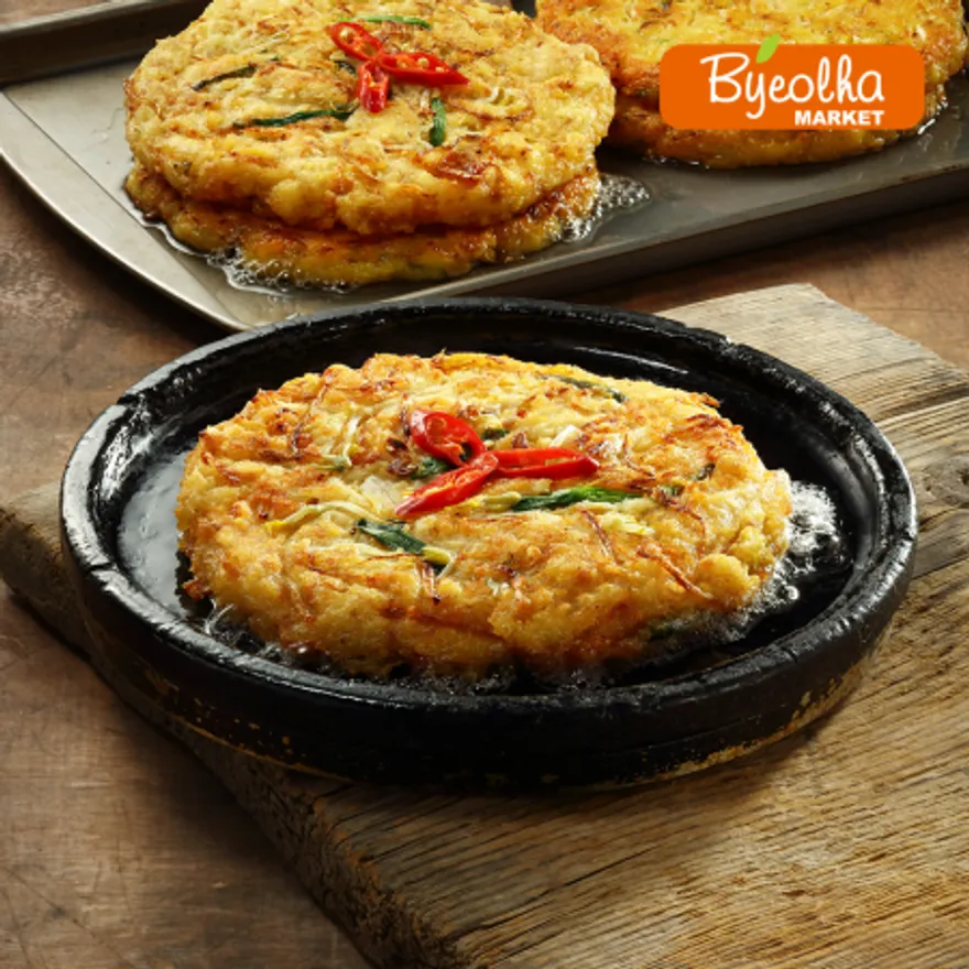 사옹원 부침명장 녹두 빈대떡 400g x10개 (1박스) 명절 제사 제수 음식 간식 전 부침개 냉동 간편식 녹두전 이미지