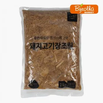 새싹푸드 돼지고기 장조림 2kg_업소용 가정용 대용량 식당용 죽반찬 밑반찬 반찬 죽장조림