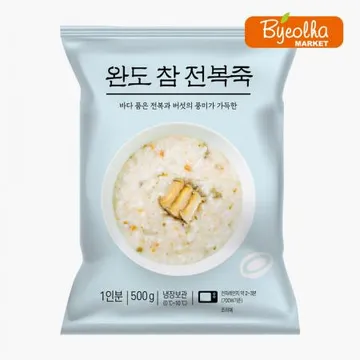 새싹푸드 완도 참전복죽 500g_업소용 가정용 식당용 죽 병원죽 간편식 즉석죽 전복죽