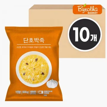 새싹푸드 단호박죽 500g x10개_업소용 가정용 식당용 죽 병원죽 간편식 즉석죽