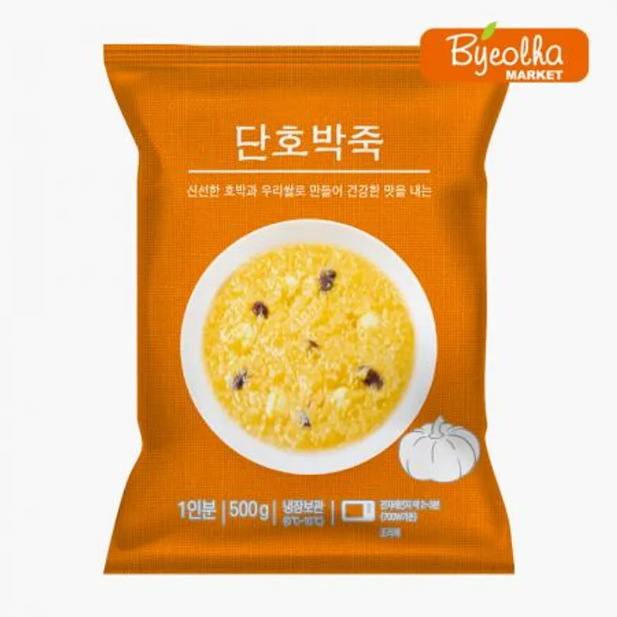 새싹푸드 단호박죽 500g x10개_업소용 가정용 식당용 죽 병원죽 간편식 즉석죽 이미지