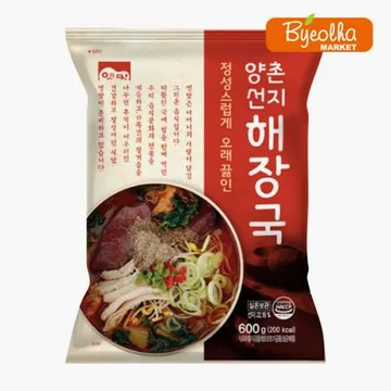 고향식품 옛맛 양촌 선지해장국 600g_업소용 가정용 식당용 냉동 원팩 밀키트 간단요리 간편식